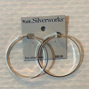 Belks fine Silver plate earrings